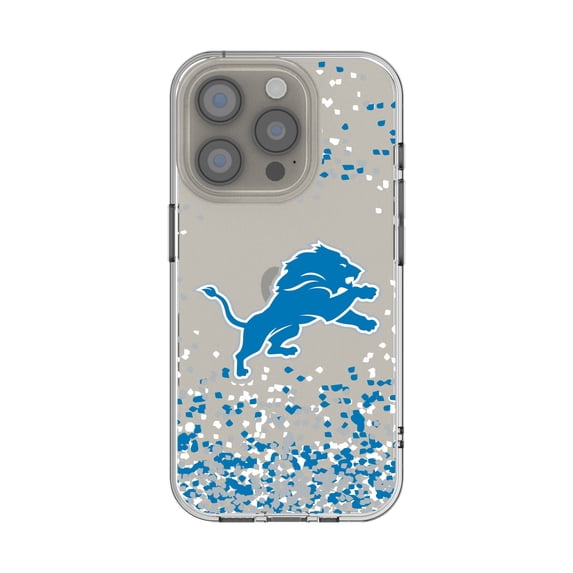Detroit Lions iPhone Clear Case with Confetti Design