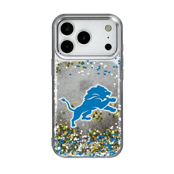 Detroit Lions iPhone Glitter Case with Confetti Design