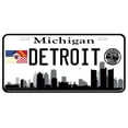 thumbnail image 1 of Detroit MI Skyline Novelty Car Auto License Plate, 1 of 2
