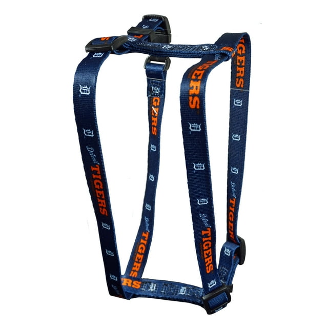 Detroit MLB Baseball Tigers Extra Small XS 5/8 Inch Adjustable Pet Harness