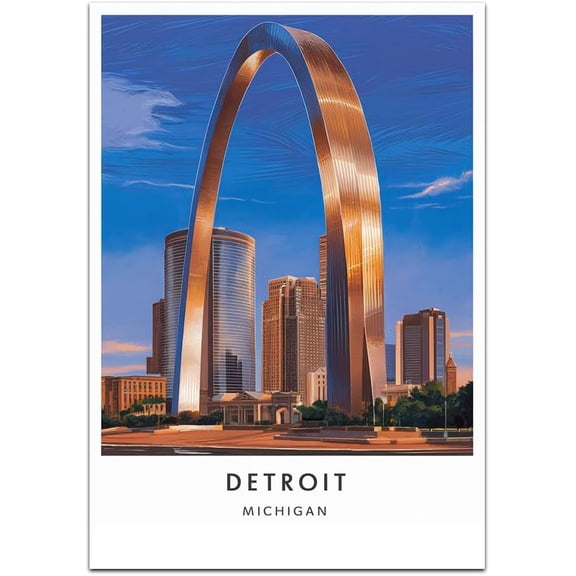 Detroit Map Retro Style Travel Canvas, Detroit Map Vintage Rustic Canvas Print, Home Office Wall Decoration, Detroit Map Country Canvas Canvas mgS4w0