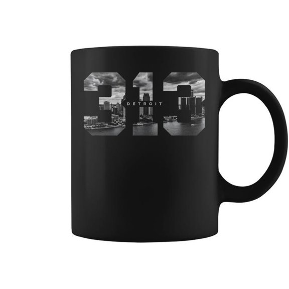 Detroit Michigan Area Code 313 Detroit Coffee Mug