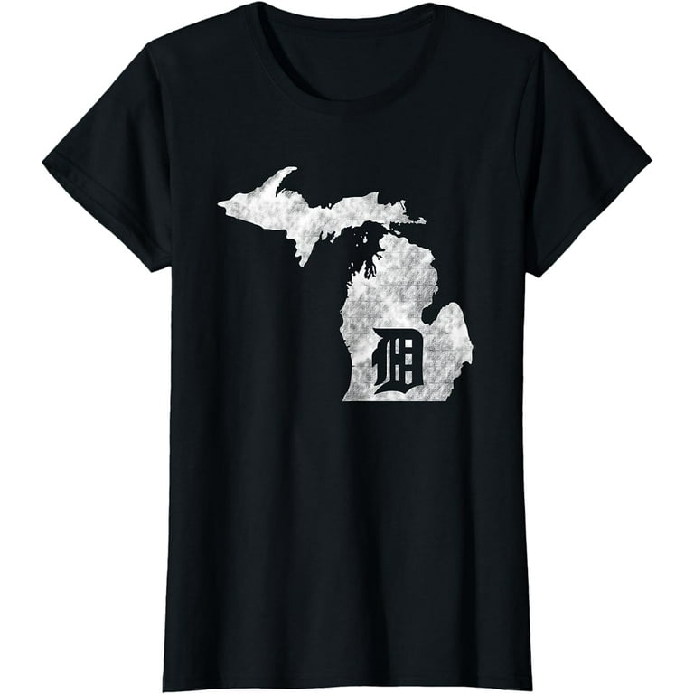 Detroit Michigan - Motor City, Midwest D Mitten T-Shirt Detroit Michigan - Motor City, Midwest D Mitten T-Shirt