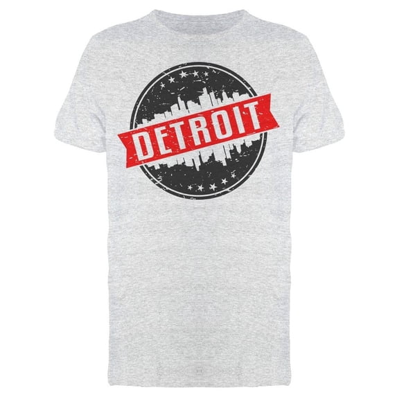 Detroit Michigan Round Travel Tee Men's -Image by Shutterstock