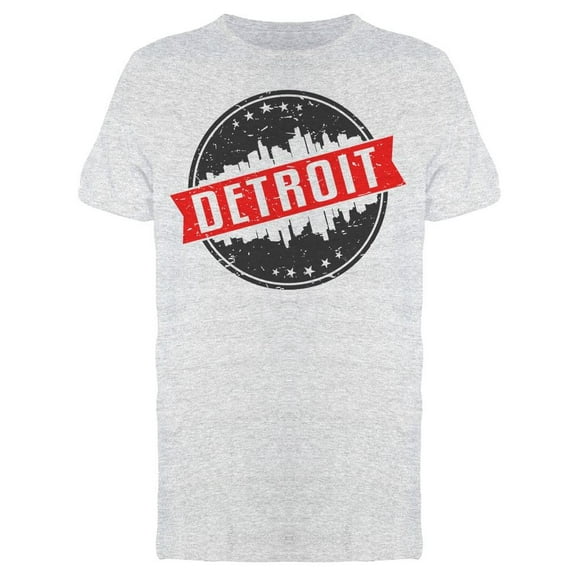 Detroit Michigan Round Travel Tee Men's -Image by Shutterstock