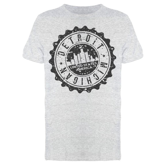 Detroit Michigan Tourism T-Shirt Men -Image by Shutterstock, Male Medium