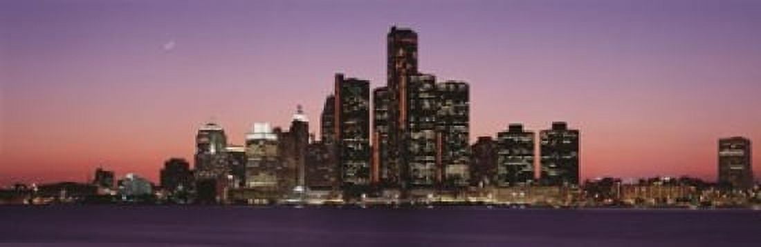Detroit Michigan USA Canvas Art - Panoramic Images (18 x 6)
