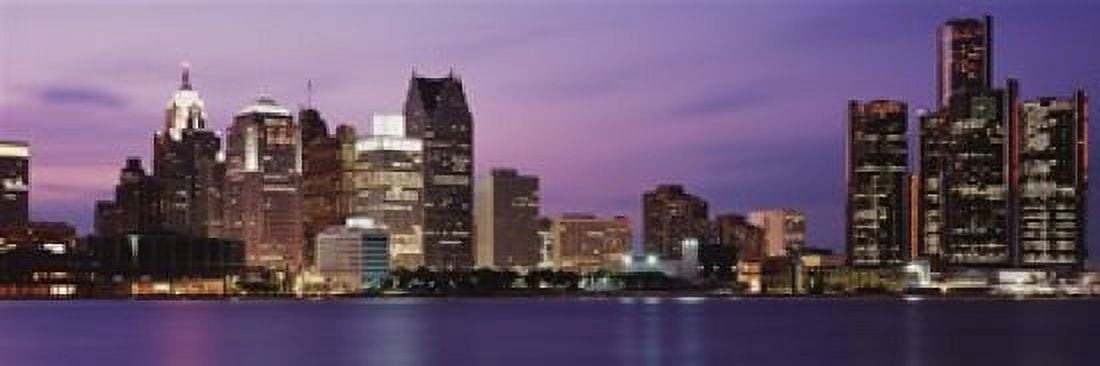 Detroit Michigan USA Canvas Art - Panoramic Images (18 x 6)
