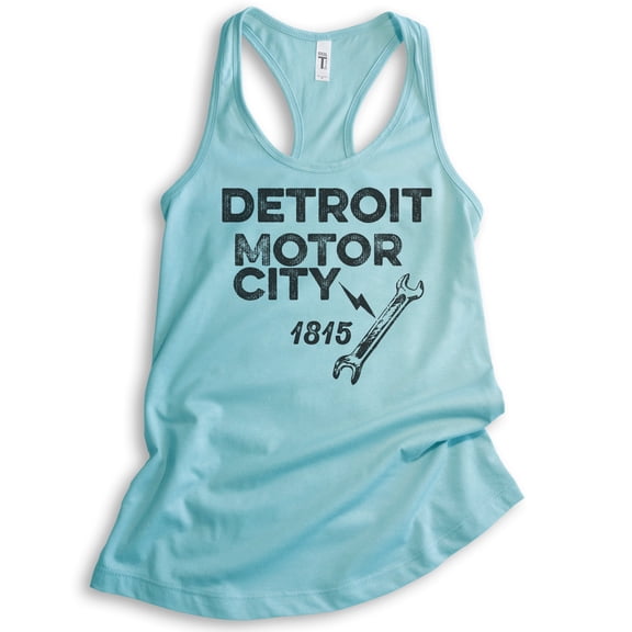 Detroit Motor City Tank Top, Ladies Racerback Tank Top, Detroit Tank, Michigan Tank, Cancun, Medium