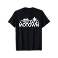 thumbnail image 1 of Detroit Motown Music Heritage T-Shirt - 100% Cotton 220gsm Unisex Regular Fit Tee with City Skyline Graphic, Black Round Neck Short Sleeve Shirt for Men, Women, & (S-XXXL), Casual Wear, Soft Texture, 1 of 7