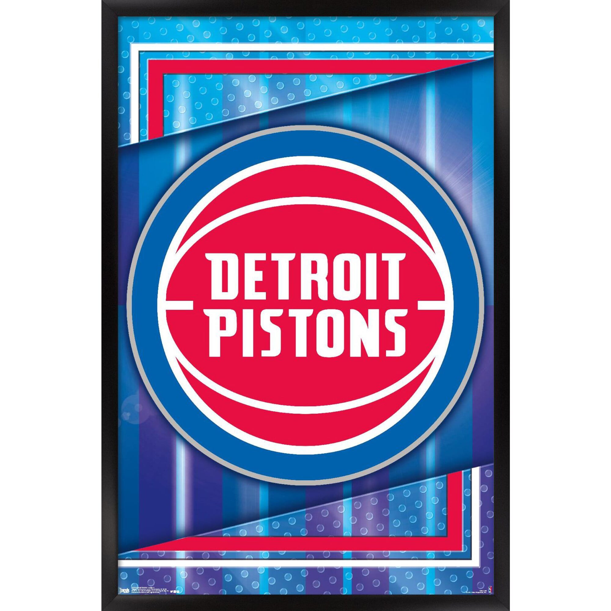 Detroit Pistons 24'' x 35'' Logo Framed Poster