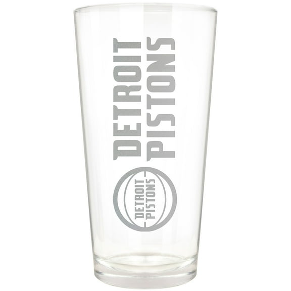 Detroit Pistons Etched 16oz. Vertical Rally Cry Pint Glass