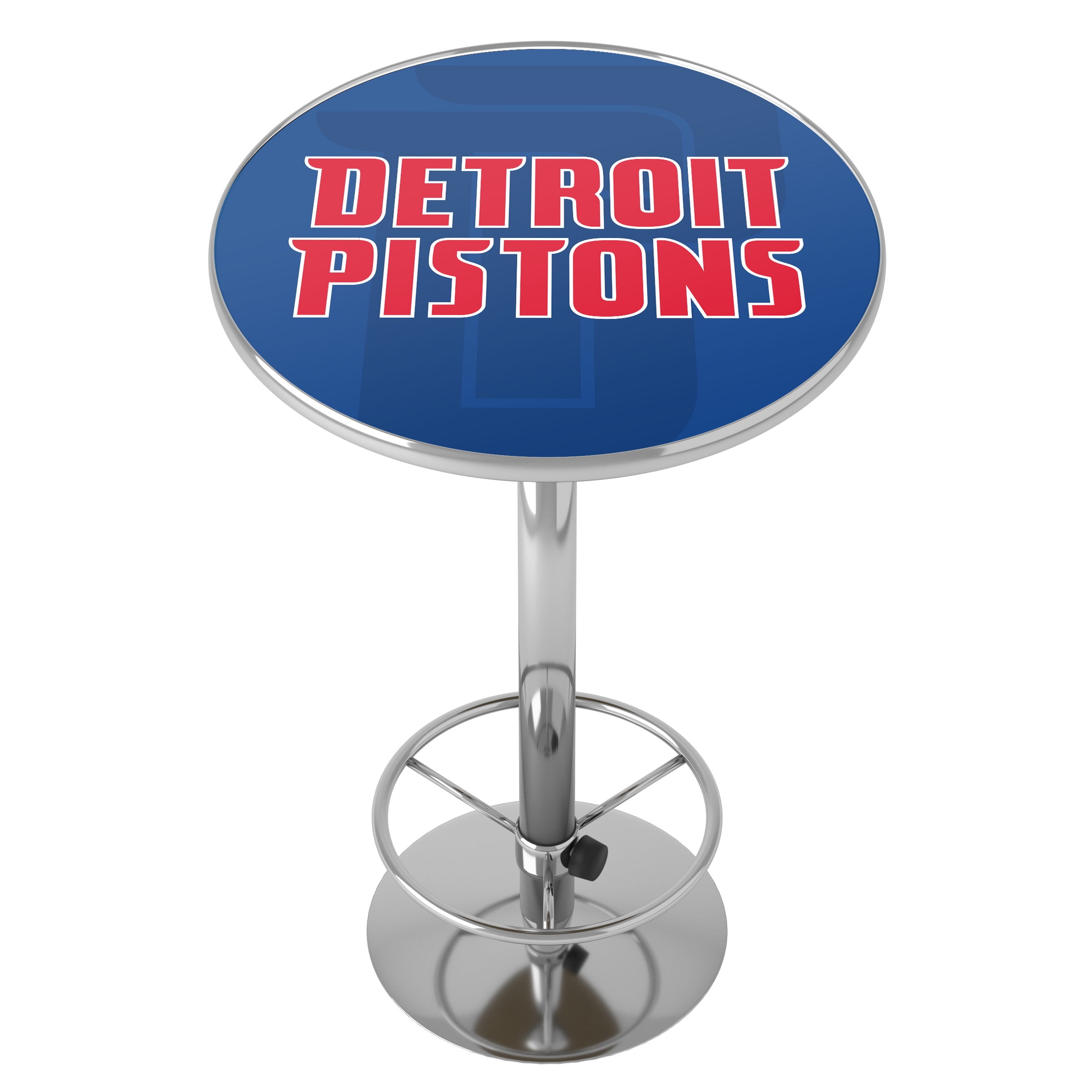 Detroit Pistons Fade Bar Table with Adjustable Footrest and Acrylic Top