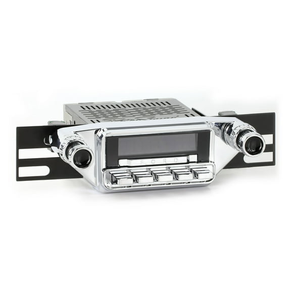 Detroit Radio Motor 1 with Plastic Knobs Compatible with Ford Mustang, Falcon, Ranchero (Black Dot Knobs)