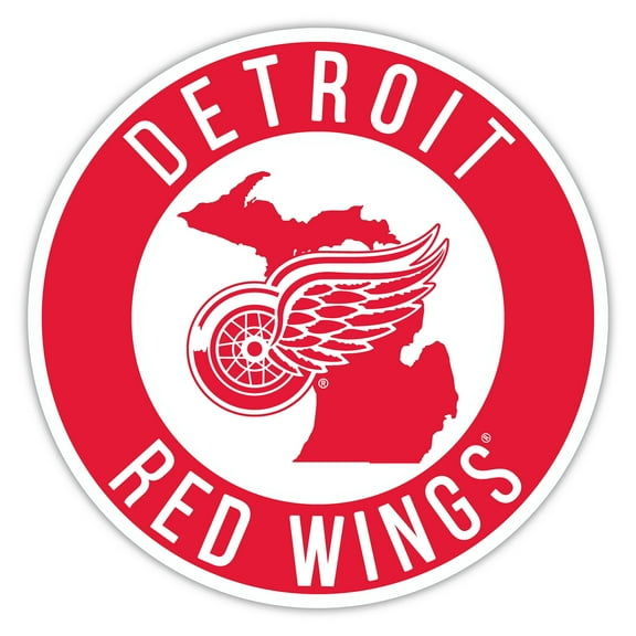 Detroit Red Wings 12" State Circle Sign