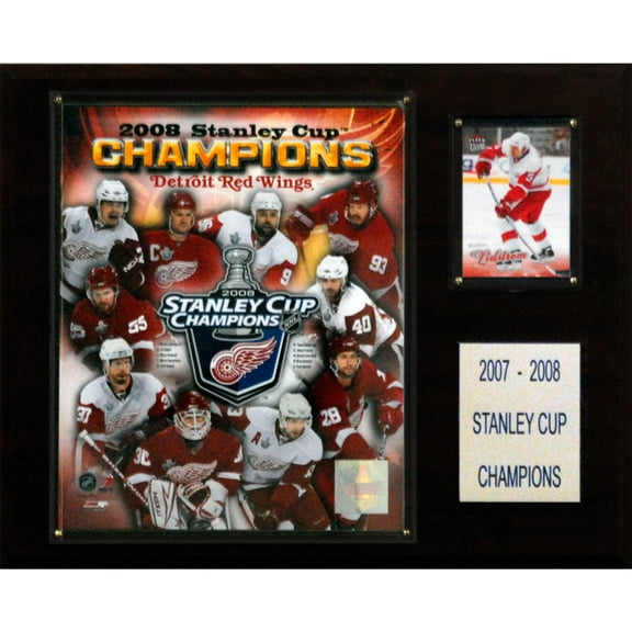 Detroit Red Wings 2008 Stanley Cup Champions 12'' x 15'' Plaque