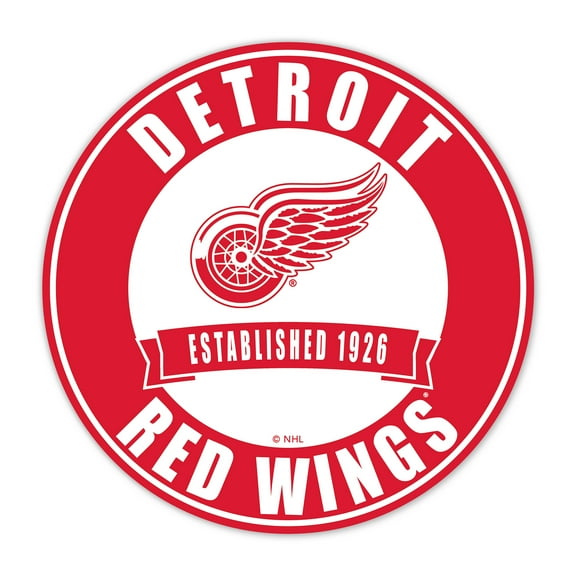 Detroit Red Wings 24" Circle with Banner