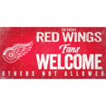thumbnail image 1 of Detroit Red Wings 6" x 12" Fans Welcome Sign, 1 of 1