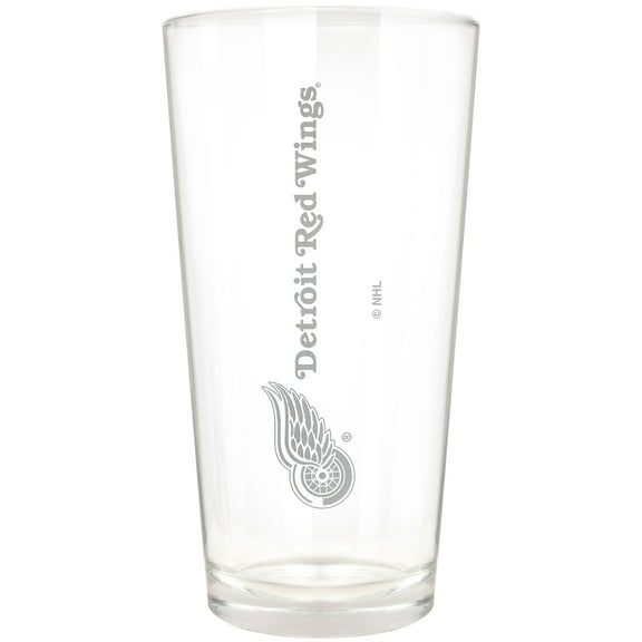 Detroit Red Wings Etched 16oz. Vertical Rally Cry Pint Glass