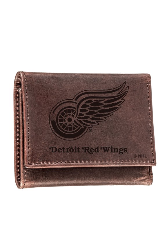 Detroit Red Wings Leather Team Tri-Fold Wallet