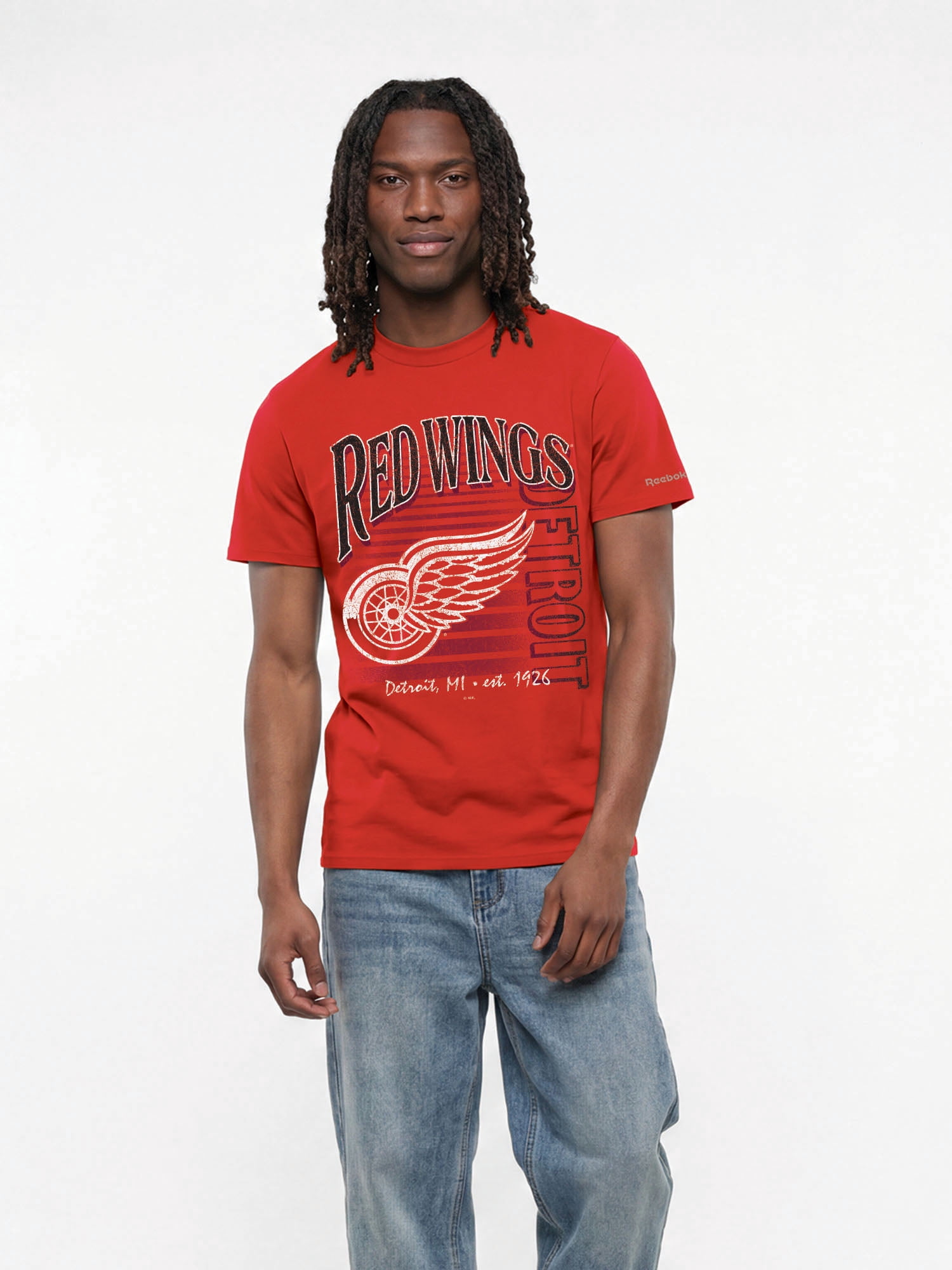 Detroit Red Wings Reebok Mens Crew Neck Short Sleeve T-Shirt