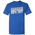 thumbnail image 1 of Detroit Retro Repeat - Sports Team City Pride Tailgating T Shirt - Small - Royal, 1 of 6