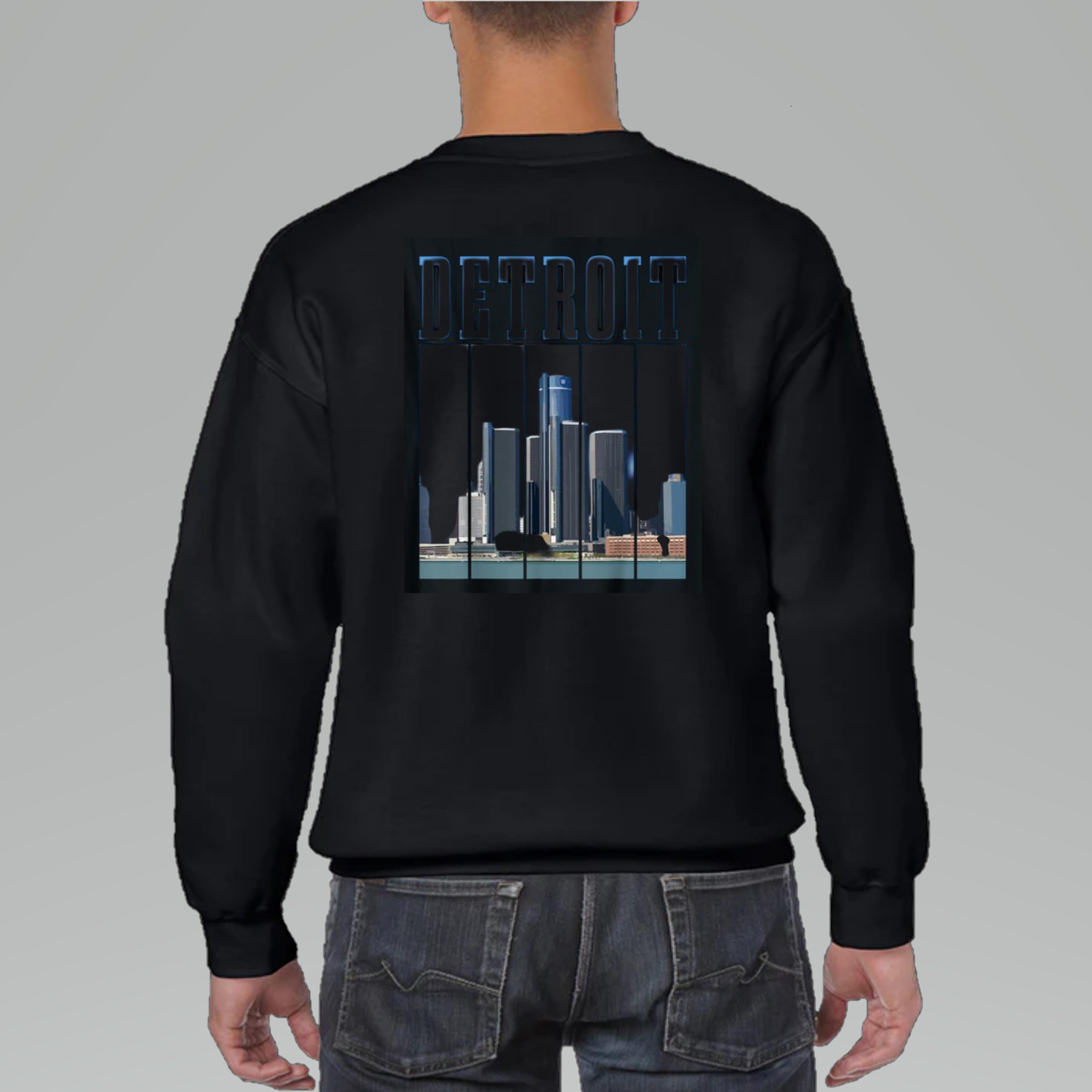 Detroit Skyline 313 Michigan Vintage Pride SWEATSHIRT, for men & women ...