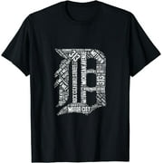 Detroit T Shirt Graphic D T-Shirt Black