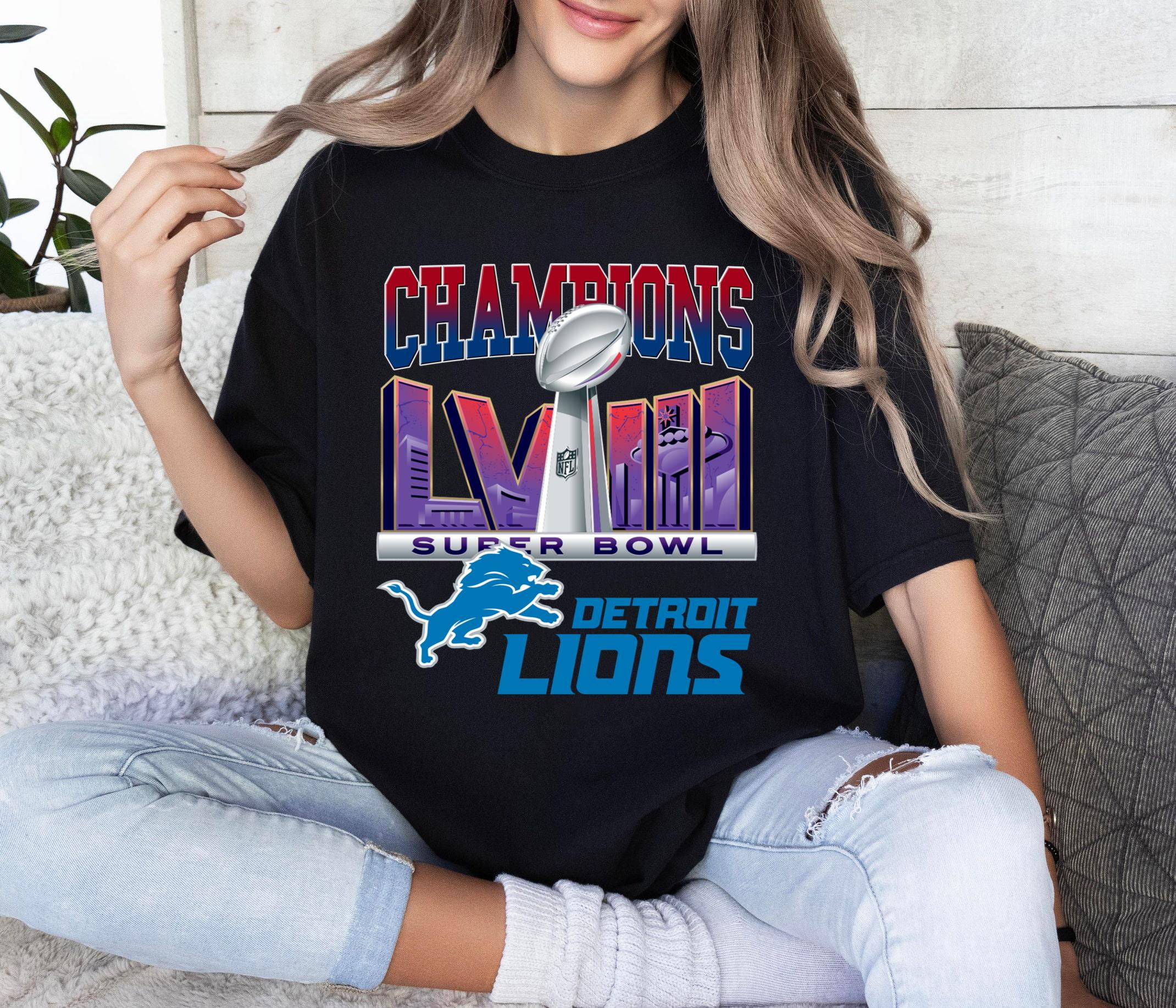 Detroit T-Shirt, Lions Super Bowl, NFL Unisex T-shirt v1 - Walmart.com