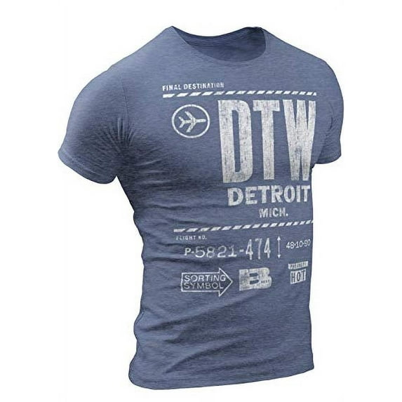 Detroit T Shirts Unisex S M L XL XXL - Detroit DTW Airport T-Shirt — Detroit Tee Shirts by DETROIṬREBELS