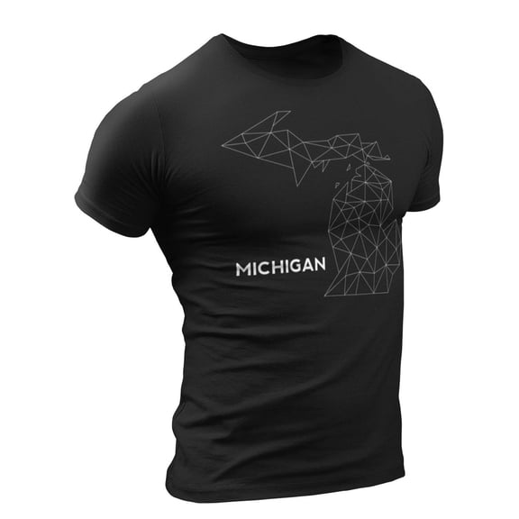 Detroit T Shirts Unisex S M L XL XXL - Michigan Wire Map T-Shirt — Detroit Tee Shirts by DETROIṬREBELS