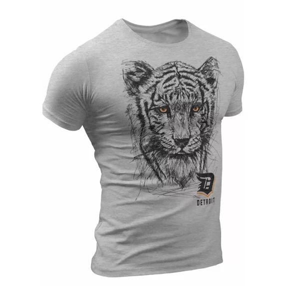Detroit T-shirt. Tigers Sketch Detroit T-Shirt Design - Sizes S M L XL XXL