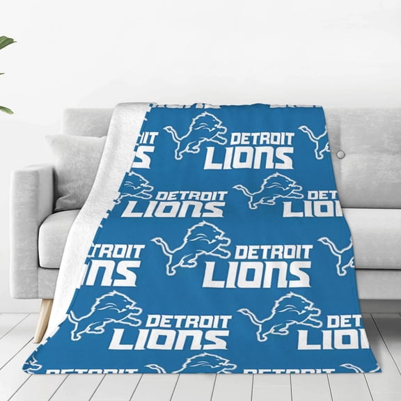 Detroit Team Blanket Football Team Custom , Super Soft And Cozy Flannel Blanket For Bed, Sofa Or Travel,Warm Blanket Birthday And Holiday Gifts Multiple Sizes