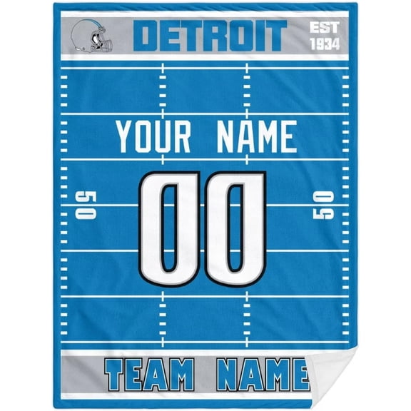 Detroit Throw Blanket Personalized for Men Women Youth Gifts