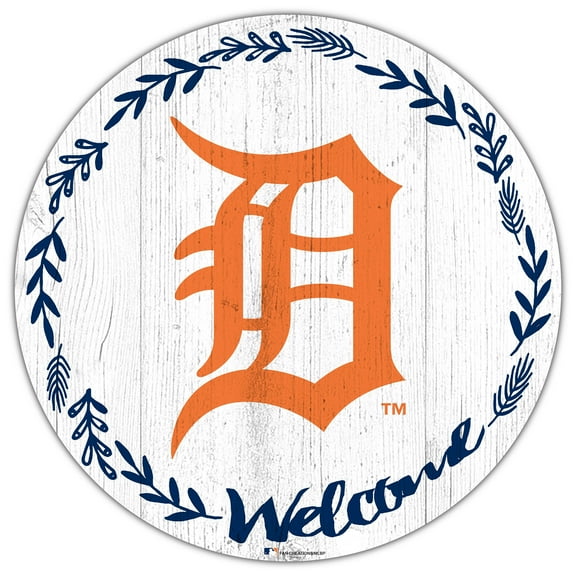 Detroit Tigers 12" Welcome Circle Sign