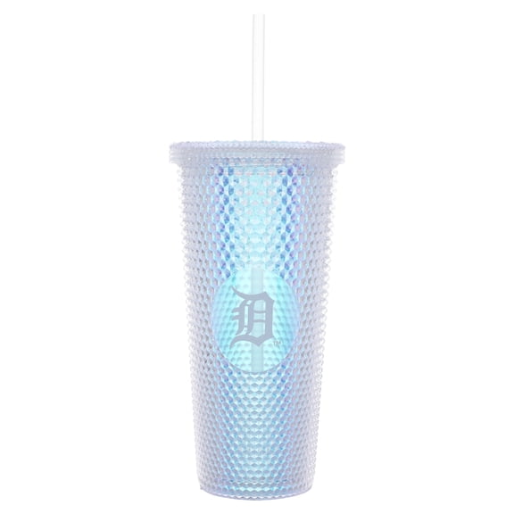 Detroit Tigers 24oz. Iridescent Studded Travel Tumbler with Straw