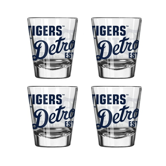 Logo Brands Detroit Tigers 4-Pack 2oz. Shot Glass Set
