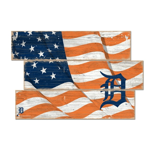 Detroit Tigers 3-Plank Team Flag