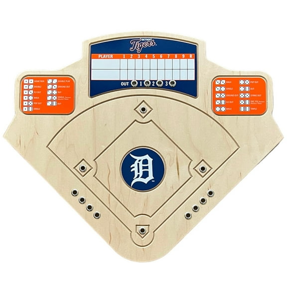 Detroit Tigers Handcrafted Wood Baseball Game