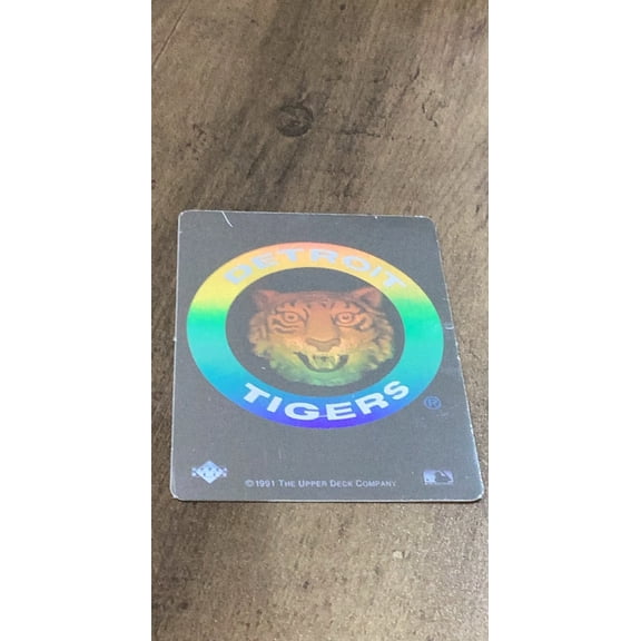 Detroit Tigers MLB 1991 Upper Deck Team Logo Holograms Trading Card