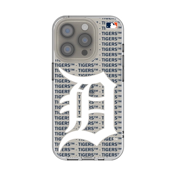 Detroit Tigers Text Backdrop Clear iPhone Case