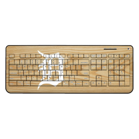 Detroit Tigers Wood Print Wireless USB Keyboard