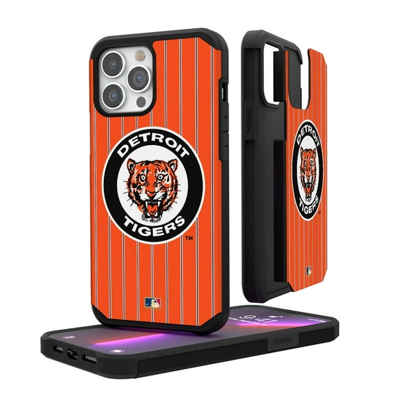 Detroit Tigers iPhone Pinstripe Cooperstown Design Rugged Case