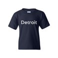 thumbnail image 1 of Detroit Unisex Youth Kids T-Shirt Tee Clothing Youth Large Navy Blue, 1 of 5