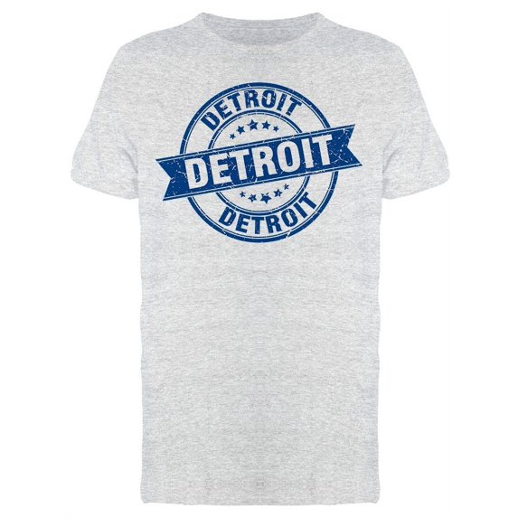 Detroit Vintage Ribbon T-Shirt Men -Image by Shutterstock, Male Large