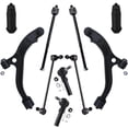 thumbnail image 1 of Detroitaxle - Front Lower Control Arms + Inner Outer Tie Rods & Boots + Sway Bar Links Replacement for Town & Country Dodge Grand Caravan Plymouth Grand Voyager - 10pc Set, 1 of 7