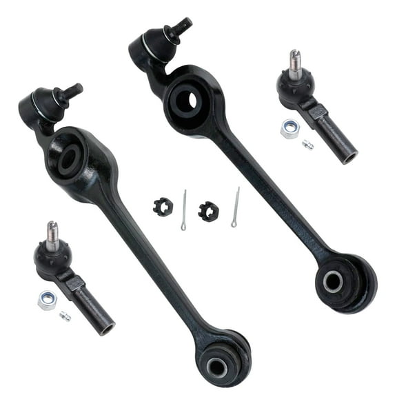 Detroitaxle - Front Lower Control Arms + Outer Tie Rods Replacement for Saturn SC SC1 SC2 SL SL1 SL2 SW1 SW2 - 4pc Set Fits select: 2001 SATURN SW1 POSTAL UNIT