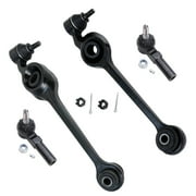 Detroitaxle - Front Lower Control Arms + Outer Tie Rods Replacement for Saturn SC SC1 SC2 SL SL1 SL2 SW1 SW2 - 4pc Set Fits select 2001 SATURN SW1 POSTAL UNIT