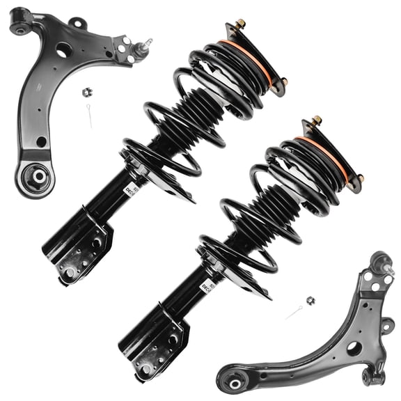 Detroit Axle - 4pc Front End Suspension Kit for Chevy Impala Monte Carlo Buick LaCrosse Allure Regal Century Pontiac Grand Prix, Struts w/ Coil Spring Lower Control Arms w/Ball Joints Replacement
