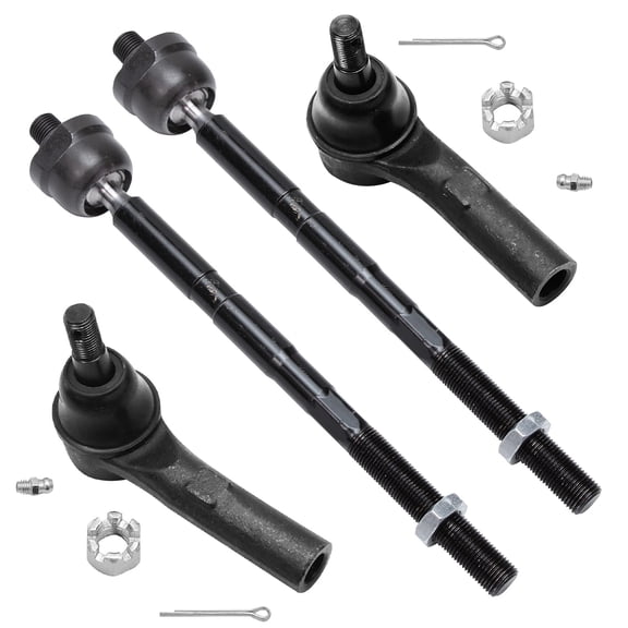 Detroit Axle - 4pc Front Tie Rods for 2005-2010 Jeep Grand Cherokee 2006-2010 Commander 4 Tie Rod End Links 2007 2008 2009 Replacement